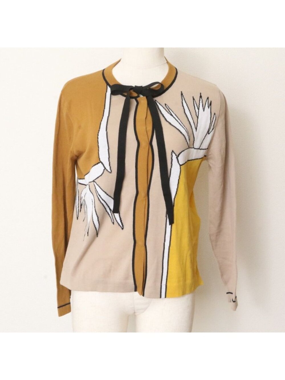 Fendi Ribbon Bow Tie Cardigan Top Haori 38 Blouse